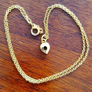 Hole in the Heart Gold Necklace